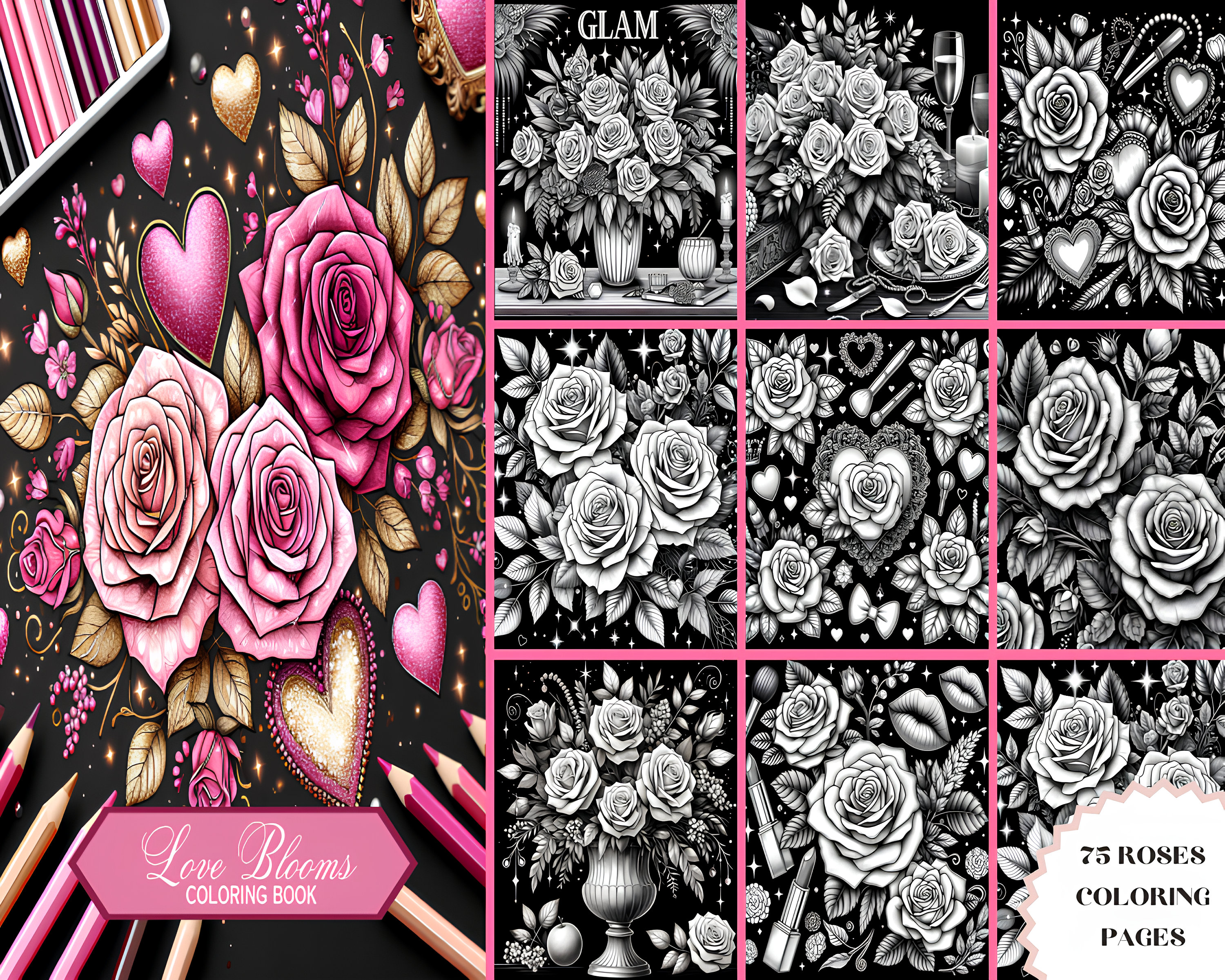 Love Blooms coloring book pdf