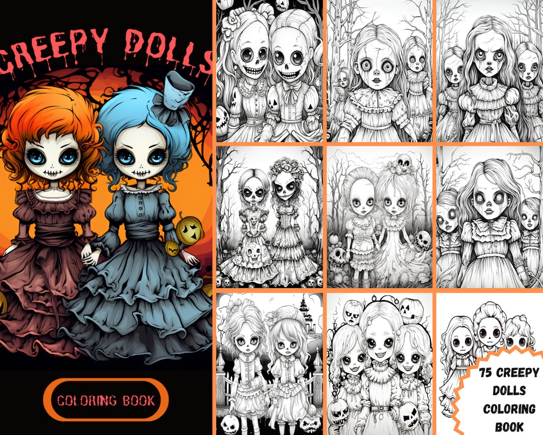 Creepy Dolls Coloring Book - Etsy