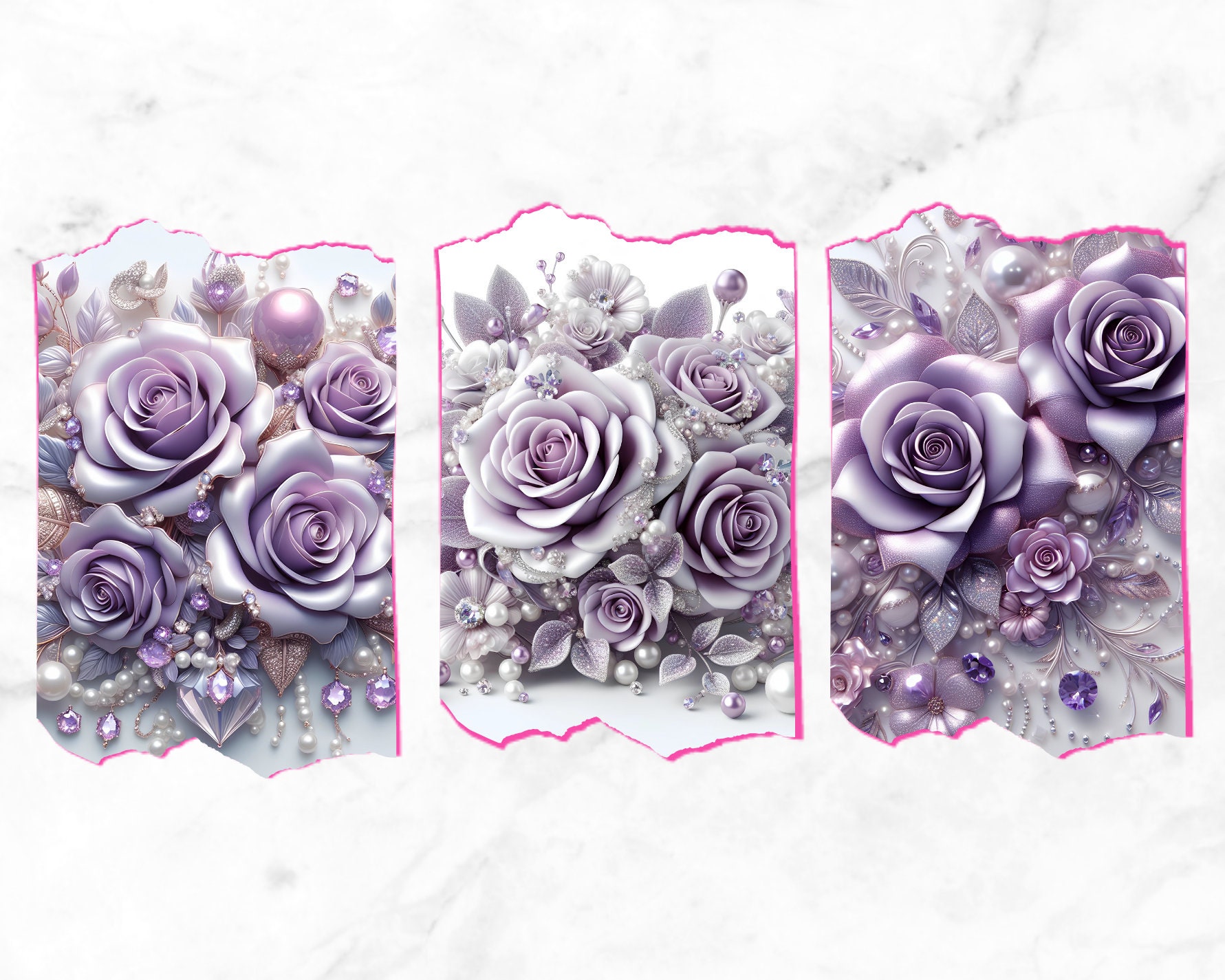 3D Light Purple Roses Png - Etsy