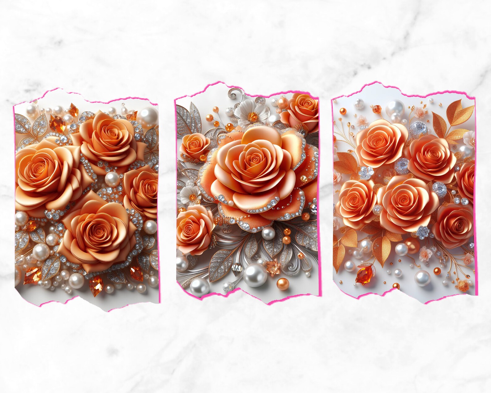 3D Orange Roses Png - Etsy