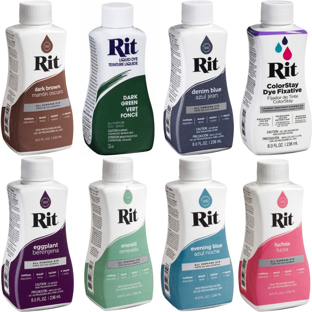 Rit AllPurpose Liquid Dye 8 Oz Pick A Color Same Day Etsy