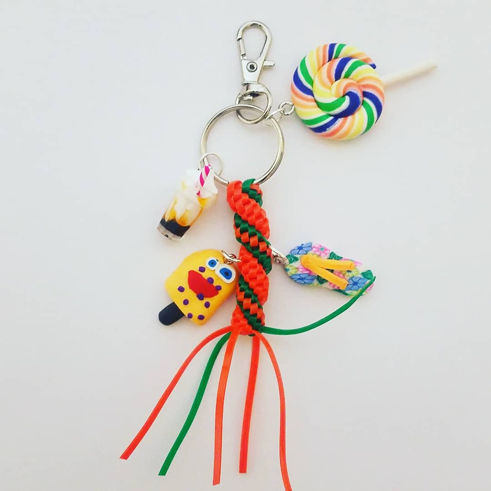 CUSTOM Boondoggle Keychains/rexlace Lanyard, Plastic String Keychains