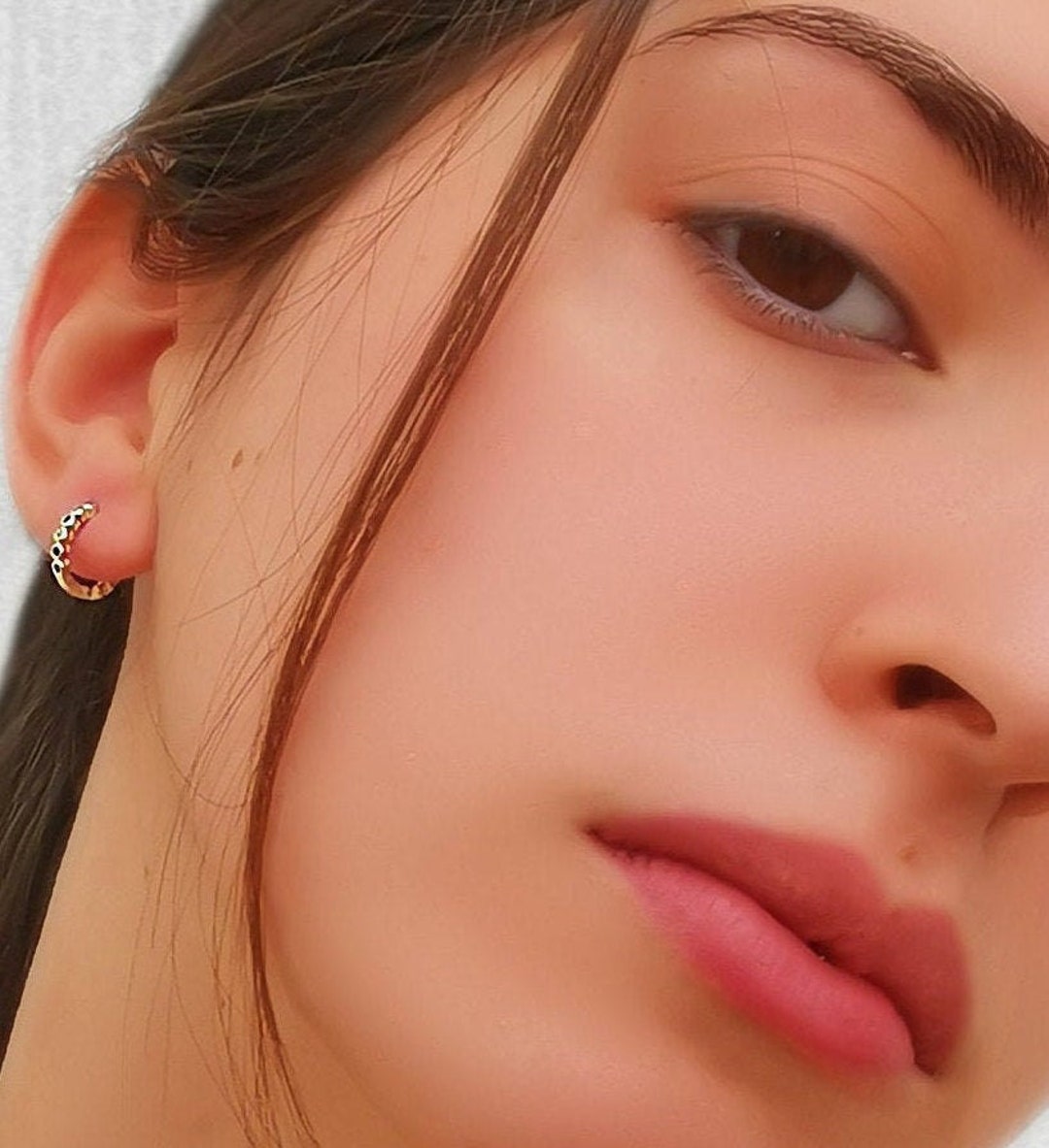 Boucles D'Oreilles Créoles En Zircone - Bijoux Élégants Pour Femme, Cadeau Idéal Pour Maman Ou Petite Amie