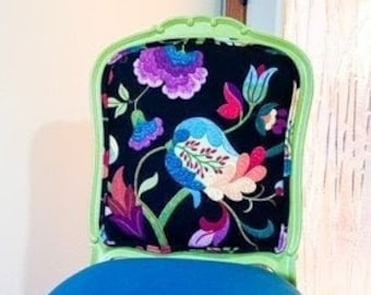 Boho Eclectic Dining, Desk or Vanity  Chair