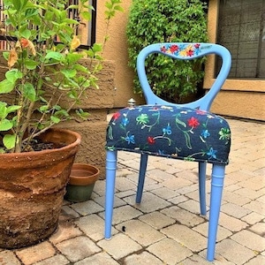 Boho Eclectic Embroidered Vanity Chair