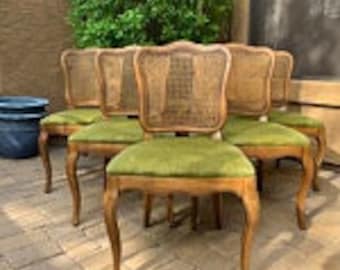 Colorful Pattern and Color Matching Boho Eclectic Dining Chairs - Set of Six
