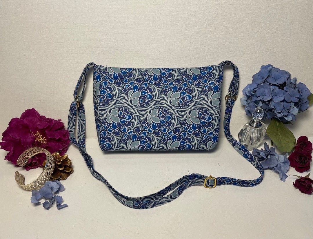 Little Blue Floral Purse or Crossbody Small - Etsy