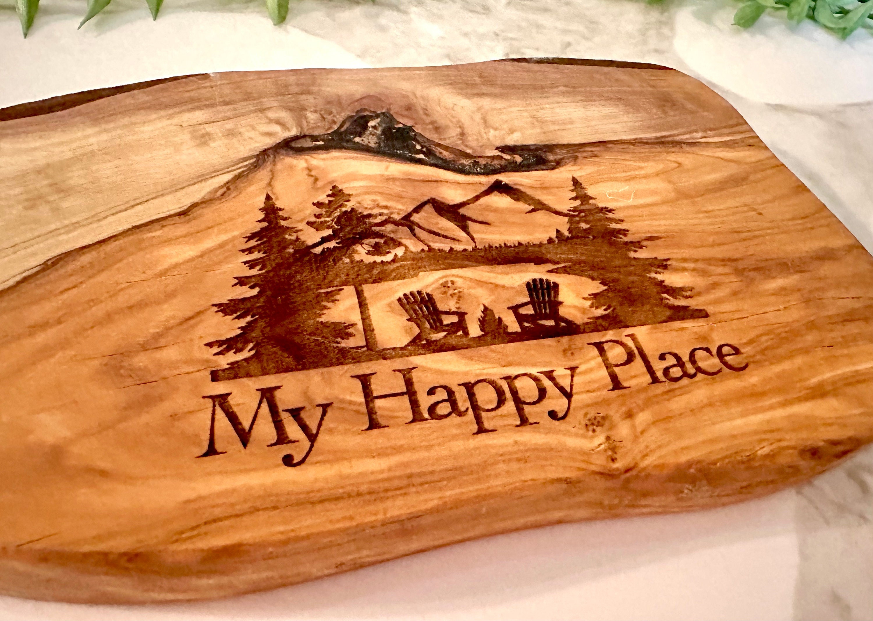 Funny Happy Camper Bamboo Cutting Board With Measurements, Gift for  Adventure Camping Friends Men Fisherman Camp Lover Fishing Camping Lovers  BBQ Outdoorsman RV Gift 