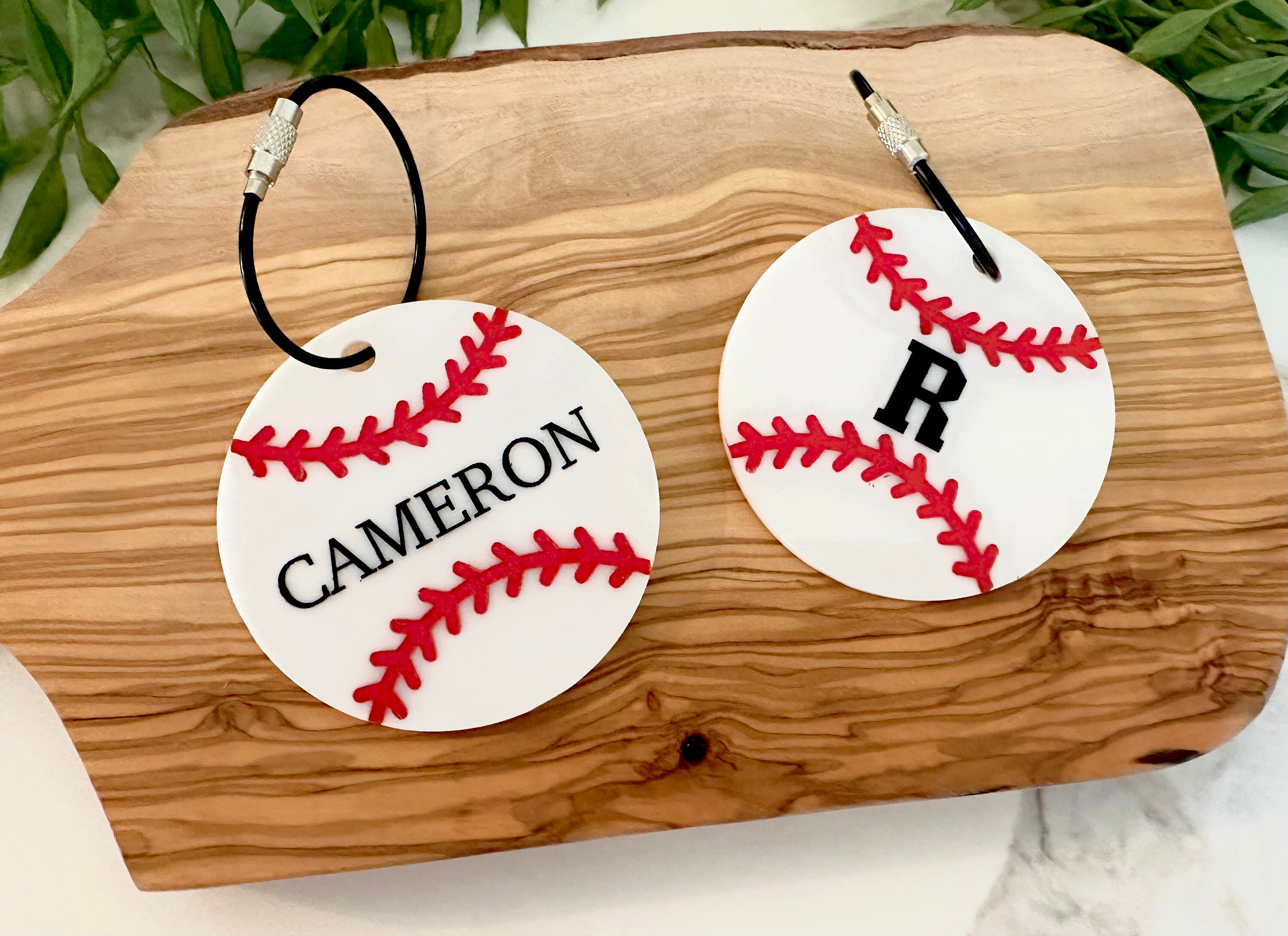 Baseball Bag Tag Personalized Baseball Bag Tag Easter Basket Etsy
