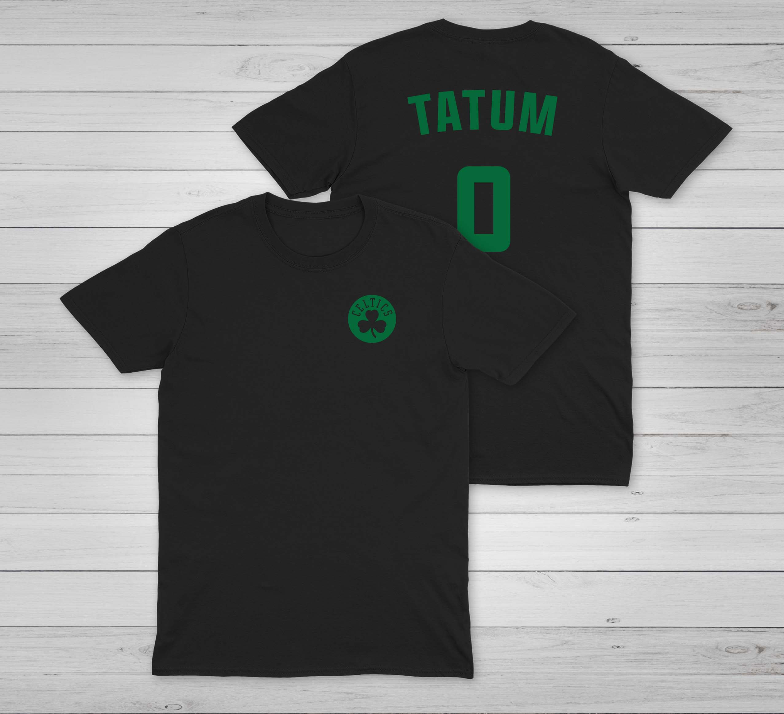 Custom Name Number Boston Celtics NBA Green 3D T-shirt - Owl