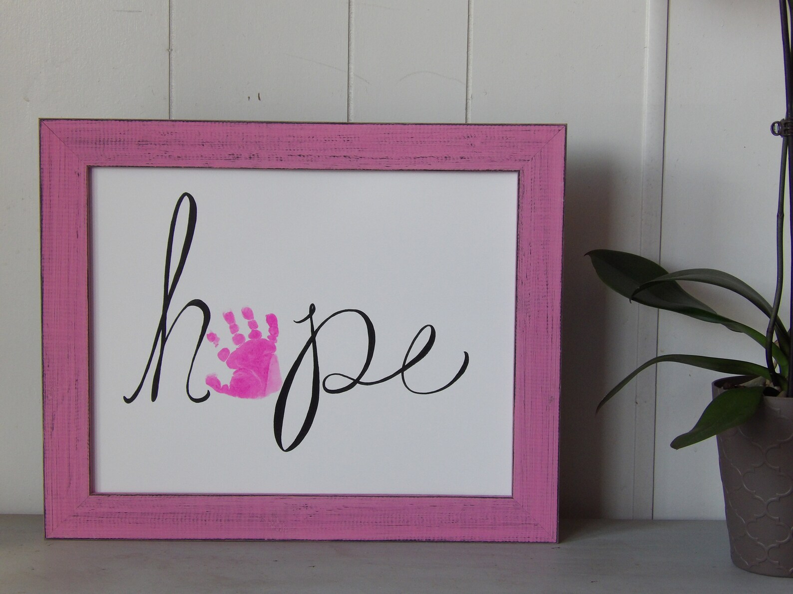 Baby handprint keepsake craft and wall art. 11x14 digital Etsy