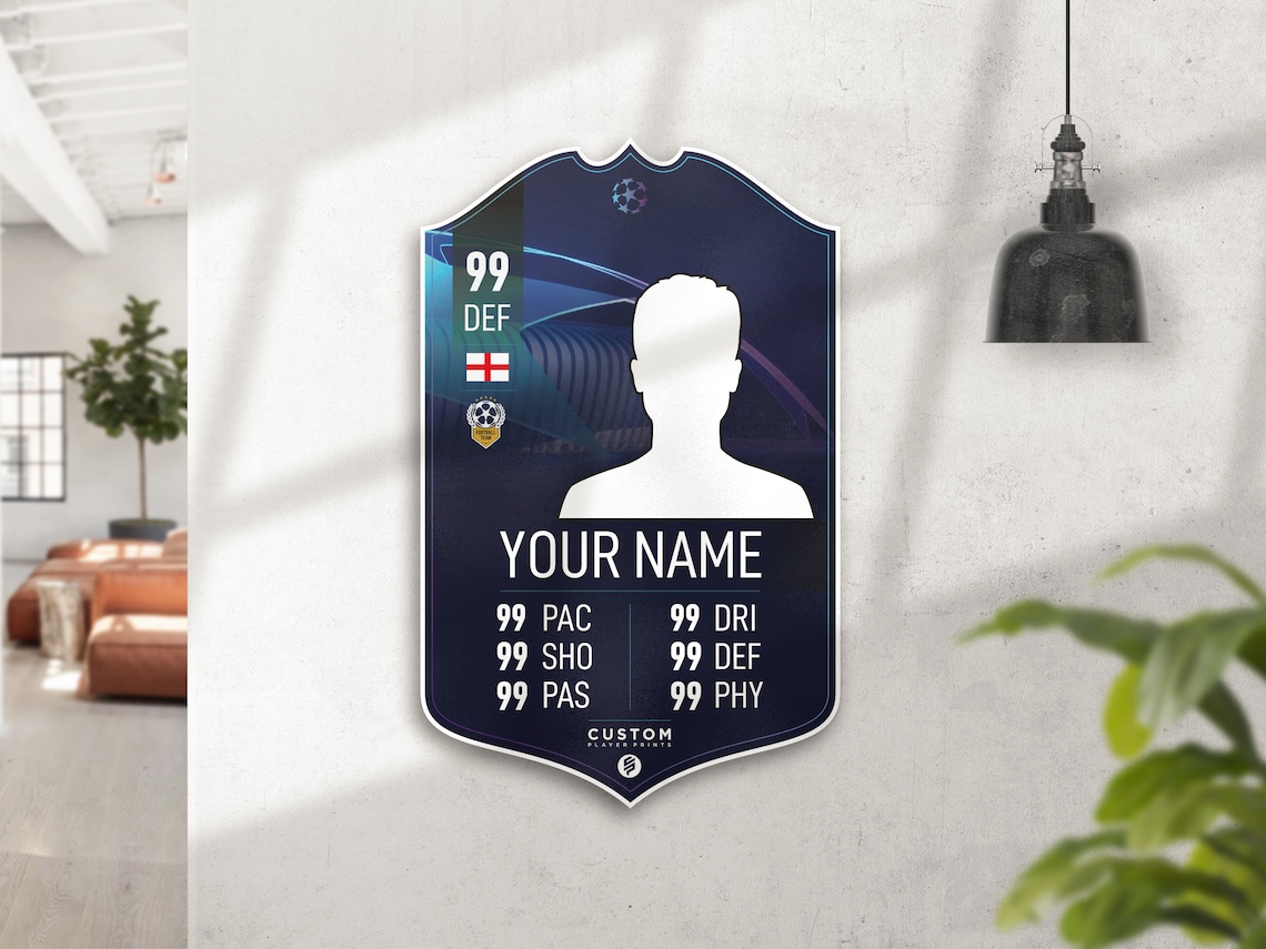 Personalised Champions League Fifa Card FUT Card Custom Etsy