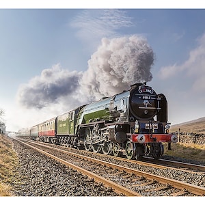 トルネード - LNER ペッパーコーン クラス A1 60163 蒸気機関車 セトル & カーライル鉄道 リブルヘッド ヨークシャー デイルズ - グリーティング カード 7x5