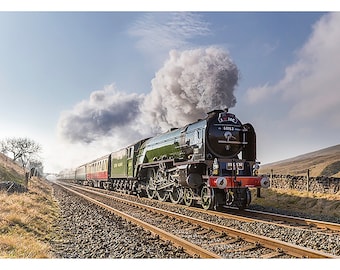 Tornado - LNER Peppercorn Class A1 60163 Dampfzuglokomotive Settle & Carlisle Eisenbahn Ribblehead Yorkshire Dales - Grußkarte 18x18