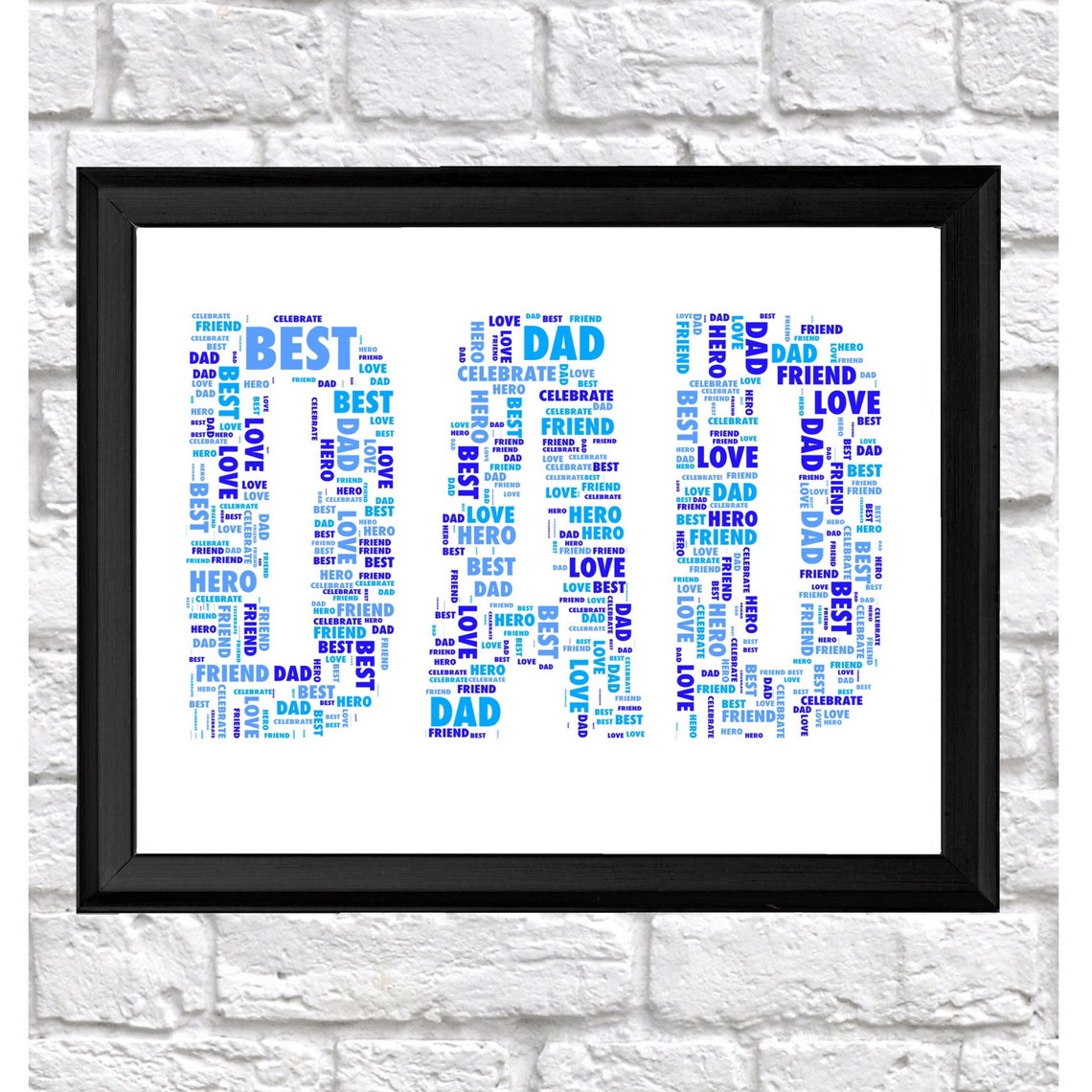 Personalised Name Word Art Print Custom Wall Art Birthday Etsy