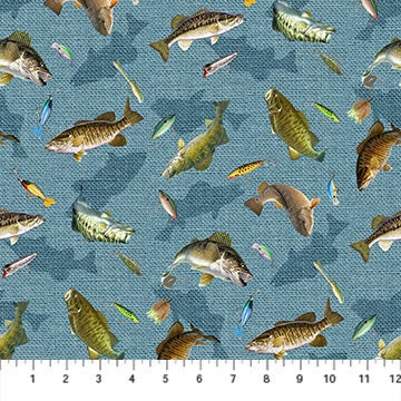 Bass Fish Fabric 
