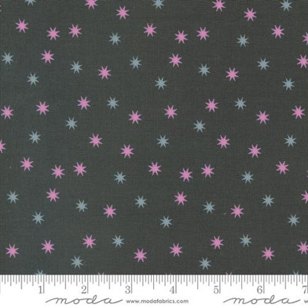 Starbursts on Midnight Black fabric (Hey Boo collection) from Moda Fabrics - sold by the half yard and yard