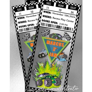 Kids Invitation, Invitation for kids,Monster Truck invitation,Child invitation,Digital invitation, birthday invitation,for party,Child party
