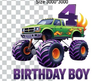 Monstertruck verjaardag, Truck Jam Party, feestvarken 4, Monster Truck png, clipart monstertruck, jongenslogo, monstertruck-logo, grafdelver