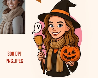 Custom Cartoon Portrait from Photo, Personalized Avatar, Digital Illustration Gift, Unique Gift, Fast Delivery, Helloween portrait