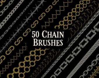 Chain brushes, Chain brushes for Procreate, Custom brush Procreate, Procreate chain, Brushset Procreate, Texture brush, Chain texture brush