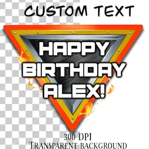 Gepersonaliseerde Monster Truck-logo png - aangepaste verjaardag clipart, monster truck verjaardag, bewerkbare tekstontwerp, decor kinderkamer, afdrukbare vrachtwagen