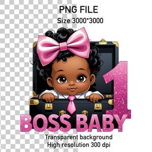 El Bebé Jefe 1 PNG, Clipart de Bebé Jefe Lindo, Sublimación de Bebé Jefe, Diseño de Camiseta de Cumpleaños de Bebé, Descarga Digital Divertida de Bebé, Bebé Jefe Niña