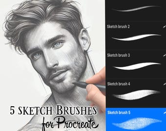 Pinceles de dibujo para Procreate, Pinceles de lápiz para Procreate, Pinceles de dibujo de tinta para Procreate, Bocetos digitales, Dibujo para Procreate, Arte para Procreate