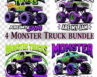 Monster Truck Bundle,Monster Truck PNG, Monster Truck Clipart, Monster Truck Sublimation, Logo Monster Truck, Boy Truck PNG