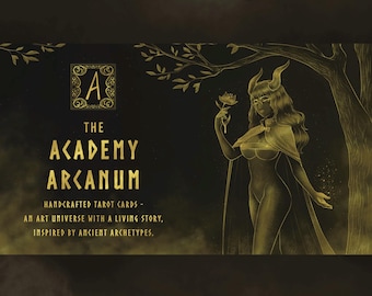 Digital Preview- Hand Drawn Tarot Deck Arcanum Academy: 78 Fates - The Magic of Tarot, Kickstarter Pre-Launch