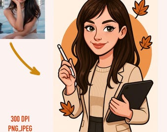 Custom Cartoon Portrait from Photo, Personalized Avatar, Digital Illustration Gift, Unique Gift, Fast Delivery
