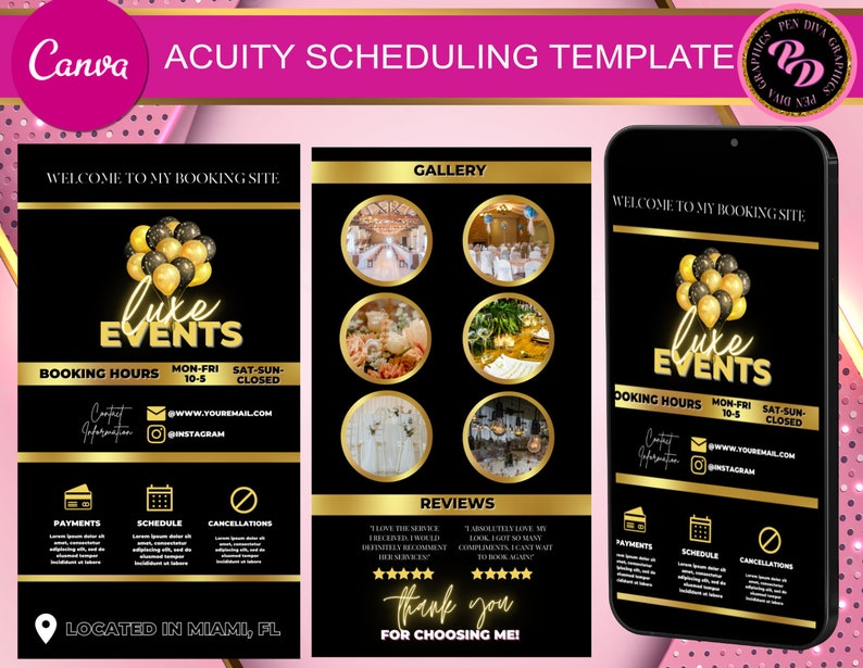 Acuity Schedule Template, DIY Acuity Template, Squarespace Template ...