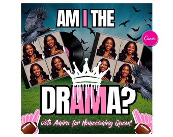 Homecoming Queen Flyer: Editable in Canva (Digital Download)
