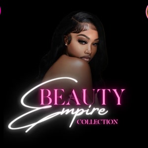 Glam Logo, Neon Logo, Pink Logo,  Hair Logo, Lash Logo, Boutique Logo, Logo Template, Editable, Canva Logo, Beauty Logo, Hairstylist Logo