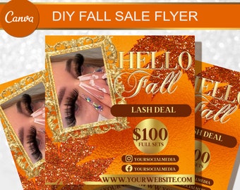 Lash Flyer, Fall Sale Flyer, Lash Sale Flyer, Social Media Flyer, Eyelash Flyer, Lash Extensions Flyer, Lash Appointments Flyer