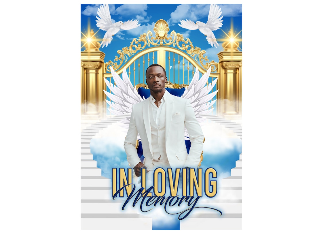 Memorial Funeral Announcement Flyer, Funeral Announcement Template