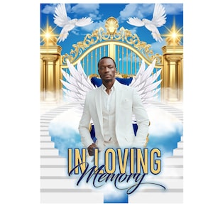 Memorial Funeral Announcement Flyer, Funeral Announcement Template, Funeral  Invitation, Rest In Peace Editable Flyer Editable Custom