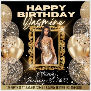 Birthday Party Flyer, Birthday Celebration Flyer, Birthday Invitation, Birthday Invite, Birthday Dinner, Birthday Template, CEO birthday