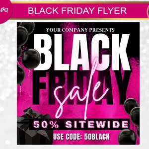 Black Friday-sjabloon, Black Friday-flyer, Black Friday-haarverkoop, Black Friday Lash-flyer, Lash-flyer, novemberboeking