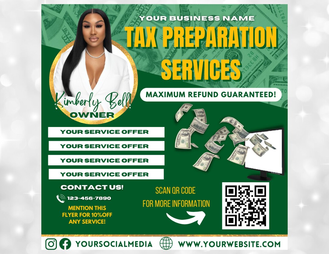 DIY Tax Season Flyer, Tax Services. Tax Preparation Flyer, Tax and