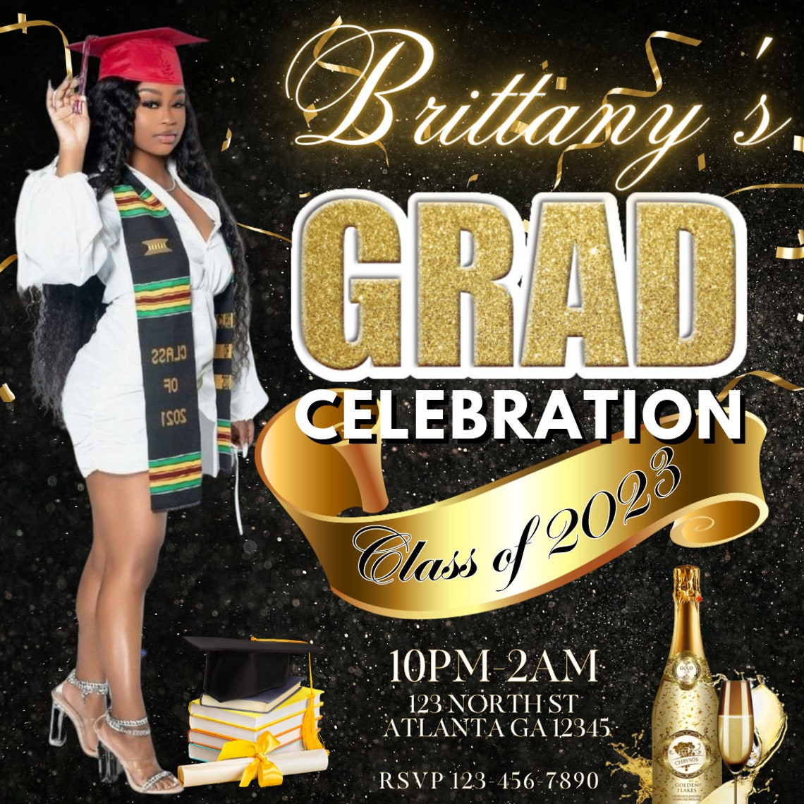 Grad Week Flyer Graduation Party Flyer, Grad Party Flyer, Graduation Party Invitation ...