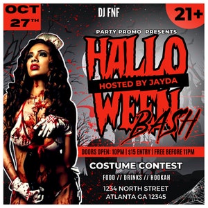 Halloween Flyer, Party Flyer, Event Flyer, Club Flyer Template, Night Club Flyer, Ladies Night Flyer, Bar Flyer, Friday Night Flyer