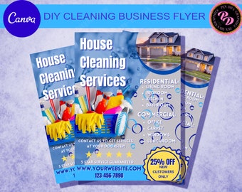 Cleaning Service Flyer, Cleaning Business Flyer, Housekeeping Flyer, Flyer Template, Home Cleaning Business, Home Cleaning Business Flyer