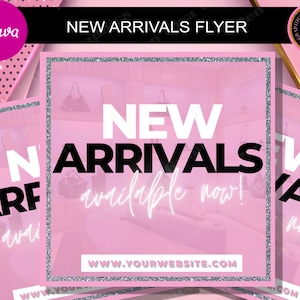 New arrivals flyer, DIY new arrival flyer, Canva template, boutique flyer, DIY boutique flyer, social media template, Instagram flyer