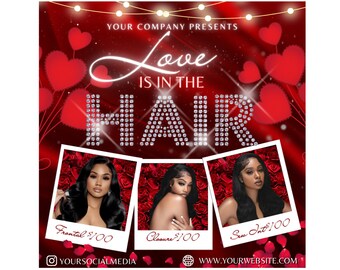 Valentine's Flyer, February Booking Flyer, Appointments Flyer, Booking Flyer, Hair Flyer, Lash Flyer, Makeup Flyer, Flyer Template