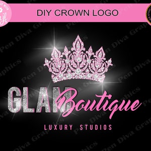 DIY Crown Logo, Beauty Logo, Lash Logo, Hair Logo, Makeup Logo,  Boutique Logo, Nail Logo, Fashion Logo, Lash Logo, Lash Sale, Lash Tech