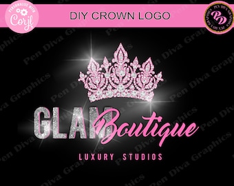 DIY Crown Logo, Beauty Logo, Lash Logo, Hair Logo, Makeup Logo,  Boutique Logo, Nail Logo, Fashion Logo, Lash Logo, Lash Sale, Lash Tech