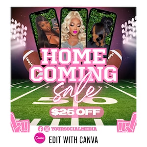 Homecoming Queen Flyer, Vote Homecoming Queen, Homecoming Flyer, Homecoming Campaign, Class Campaign, Homecoming, Social Media Flyer, Canva
