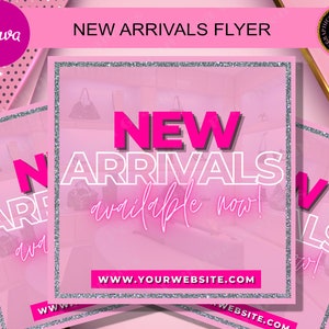 New arrivals flyer, DIY new arrival flyer, Canva template, boutique flyer, DIY boutique flyer, social media template, Instagram flyer