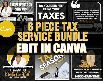 Tax Flyer Bundle, Tax Flyer, Tax Prep Flyer, Tax Season, Tax Preparation, Tax Refund Flyers, Taxes, Income Tax, Tax Season Flyer, Editable